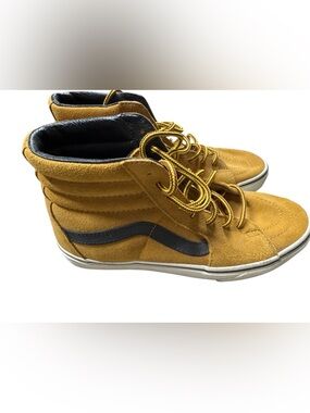 Vans SK8-Hi suede mustard yellow shoes women’s size 9 men’s size 7.5